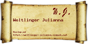 Weltlinger Julianna névjegykártya